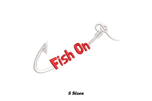 Fish on Hook: A Playful Embroidery Design for Etsy Sellers